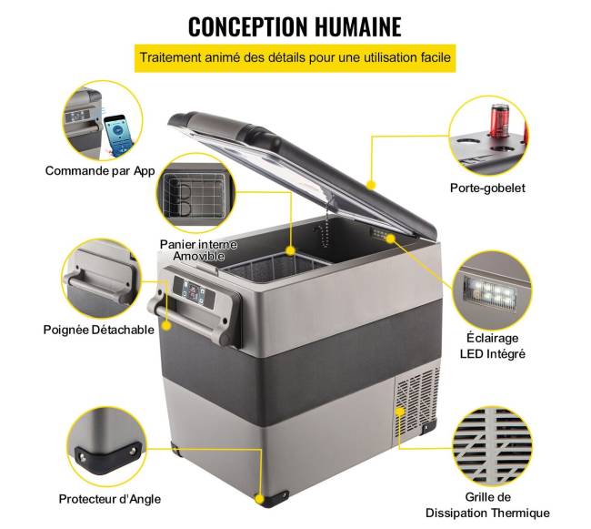 Automobilio šaldytuvas su kompresoriumi 55L4