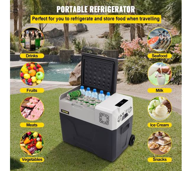 Automobilinė šaldytuvė 40L nešiojamas šaldiklis automobiliams1