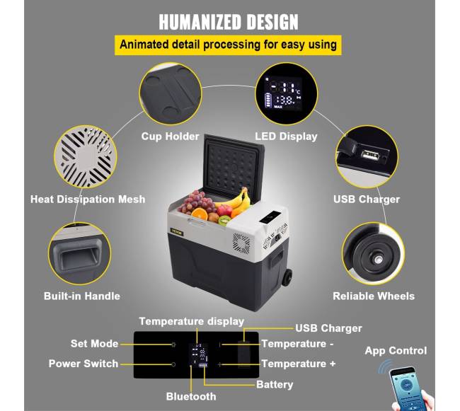 Automobilinė šaldytuvė 40L nešiojamas šaldiklis automobiliams4