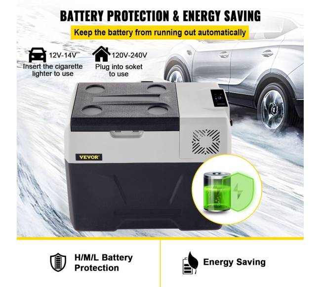 Automobilinė šaldytuvė 40L nešiojamas šaldiklis automobiliams5