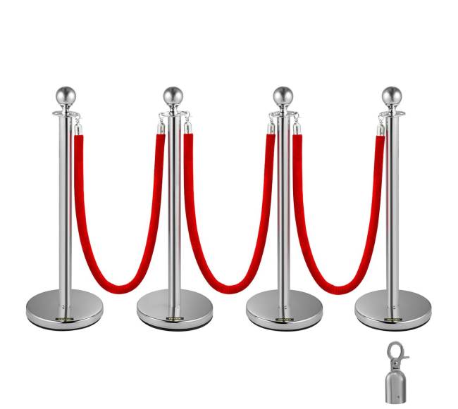 4 pak. sidabrinių stovų su virve0