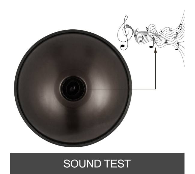 Rankų būgnas D mažorės 9 natų su dėklu3
