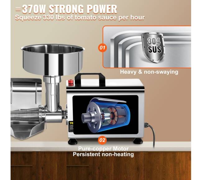 Elektrinis pomidorų trintuvas 370W3