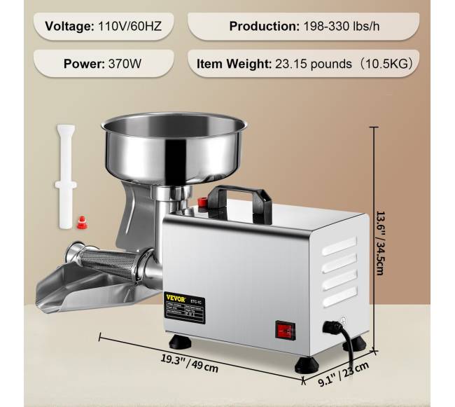 Elektrinis pomidorų trintuvas 370W6