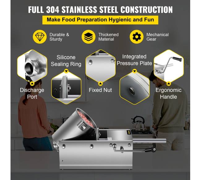 Horizontali dešrų kimštuvė 3L nerūdijantis plienas2