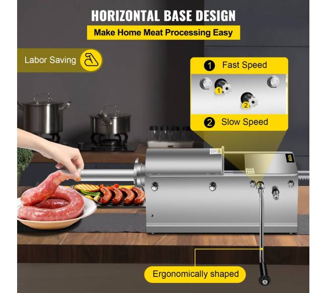 Horizontali dešrų kimštuvė 3L nerūdijantis plienas3