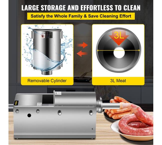 Horizontali dešrų kimštuvė 3L nerūdijantis plienas5