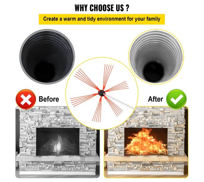 Lankstūs kaminų valymo strypai, 6 m5