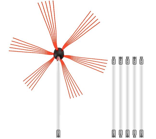 Lankstūs kaminų valymo strypai, 6 m8