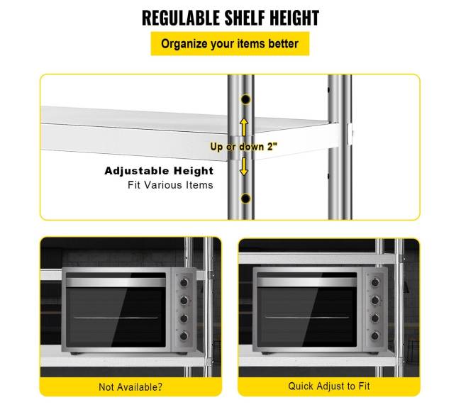 Reguliuojamos virtuvinės lentynos 5 aukštų4
