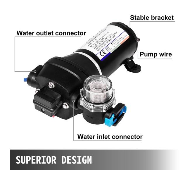 Vandens slėgio diafragminis siurblys FL-40 12V2