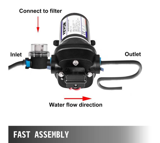 Vandens slėgio diafragminis siurblys FL-40 12V5