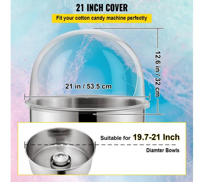 52 cm saldainių vatos mašinos gaubtas2