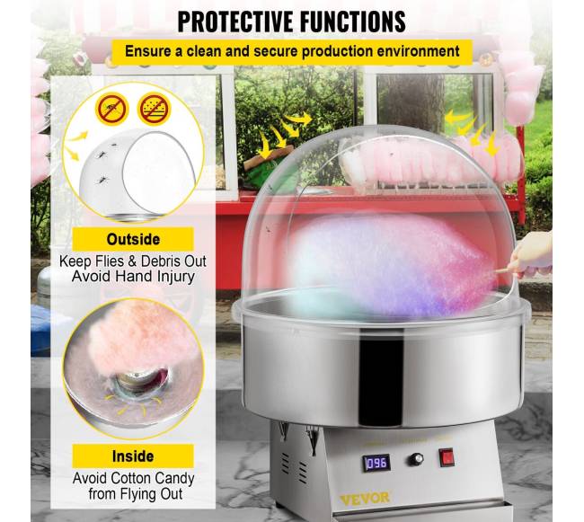 52 cm saldainių vatos mašinos gaubtas4