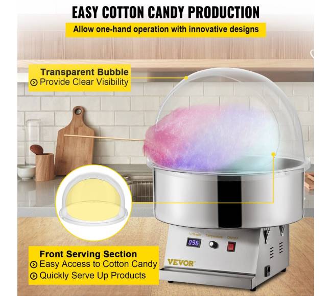 52 cm saldainių vatos mašinos gaubtas5