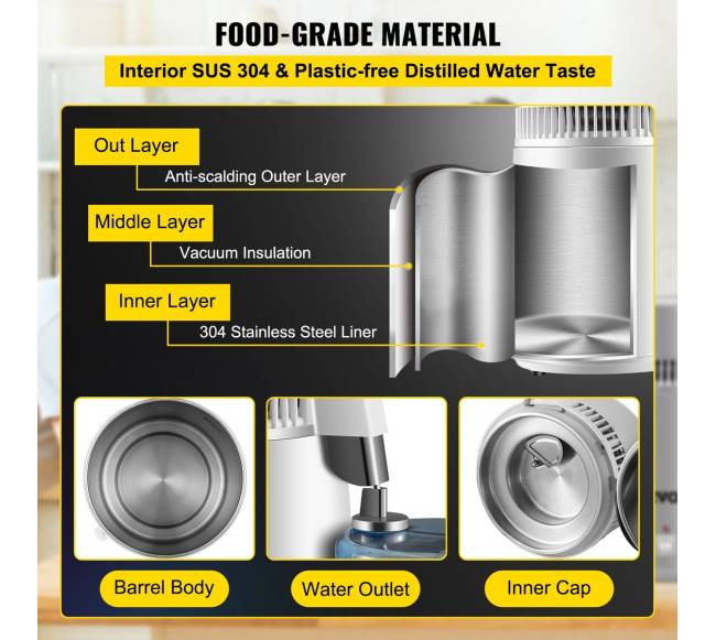 4 l vandens distiliatorius 1,3 lh 220V2