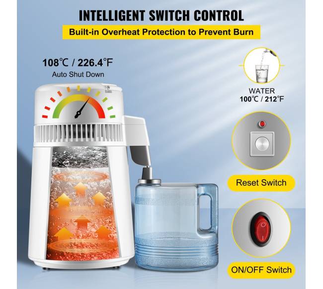 4 l vandens distiliatorius 1,3 lh 220V4