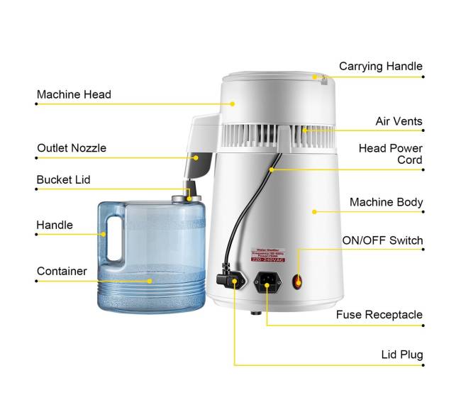 4 l vandens distiliatorius 1,3 lh 220V9