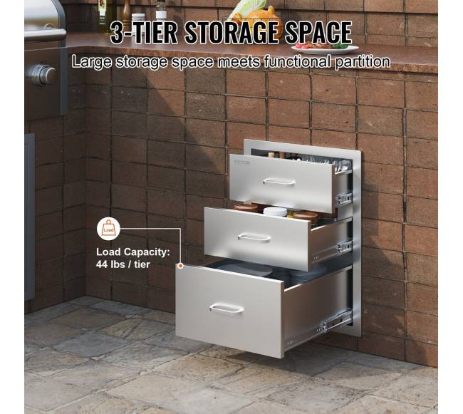 Vevor lauko virtuvės stalčius iš nerūdijančio plieno2