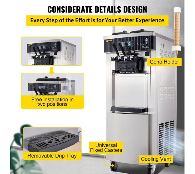 Vertikali minkštų ledų mašina 2200W5