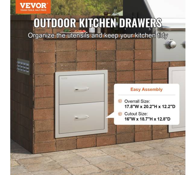 lauko virtuvės nerūdijančio plieno stalčiai1