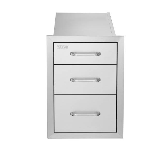 Vevor nerūdijančio plieno trijų stalčių spintelė10