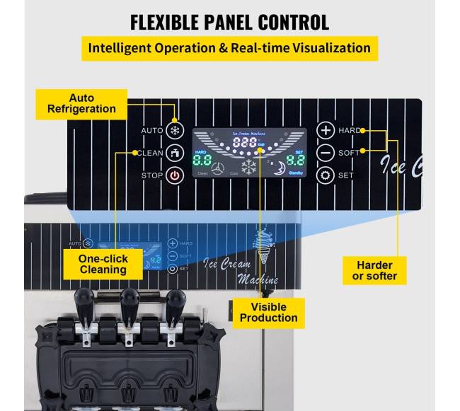 Komercinė minkštų ledų mašina 2200W4