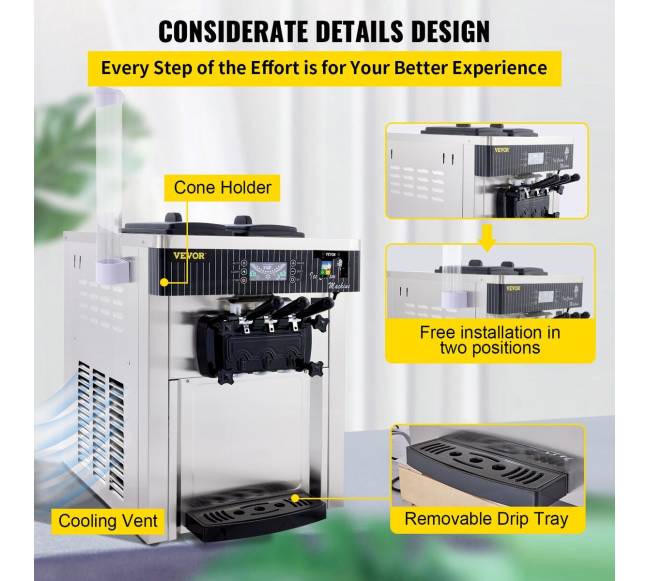 Komercinė minkštų ledų mašina 2200W5