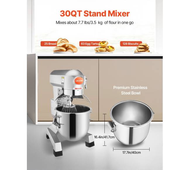 Elektrinis maisto maišytuvas 30L 1100W komercinis3