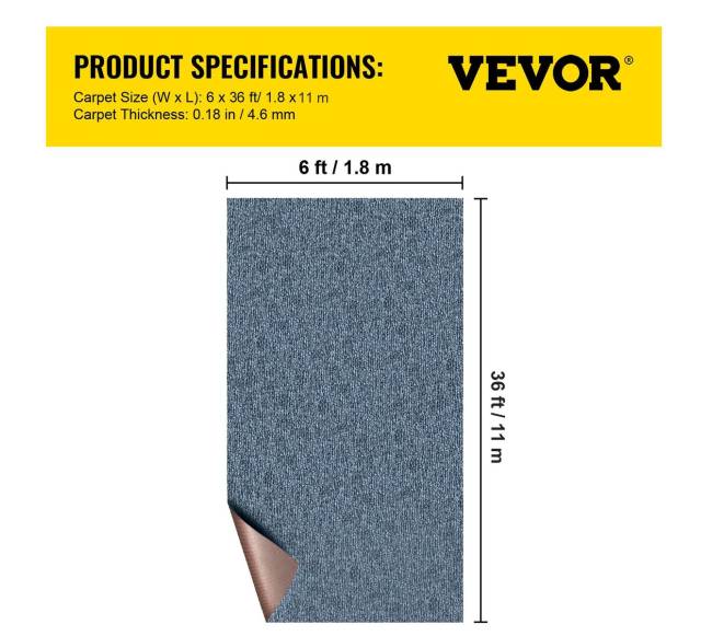 Vidaus ir lauko kilimas 1,8x11m su guminiu pagrindu6