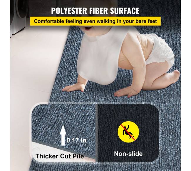 Pilkas jūrinis kilimas 1,8m x 4m2