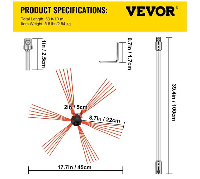 Kaminų valymo rinkinys sooteater 10m6