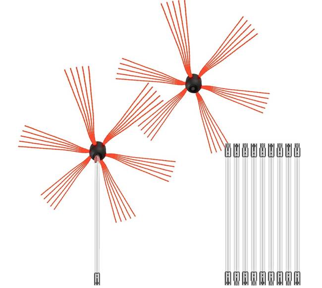 Kaminų valymo rinkinys sooteater 10m8