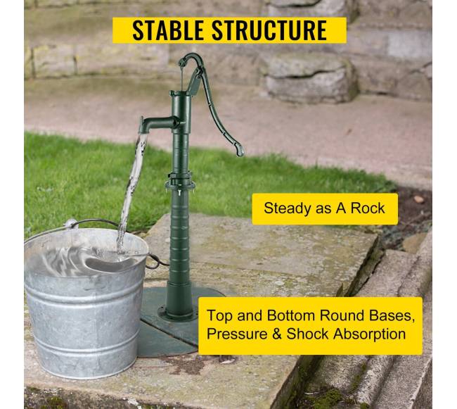 Antikinė rankinė vandens pompa iš ketaus5