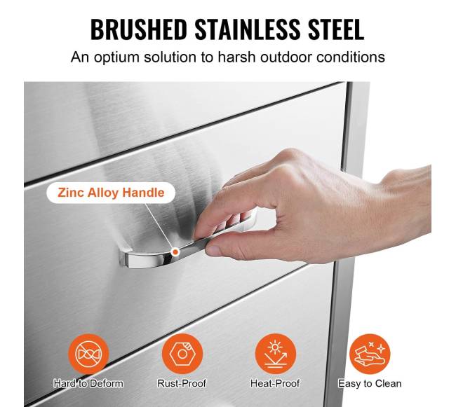 Nerūdijančio plieno trijų stalčių komplektas lauko virtuvei3