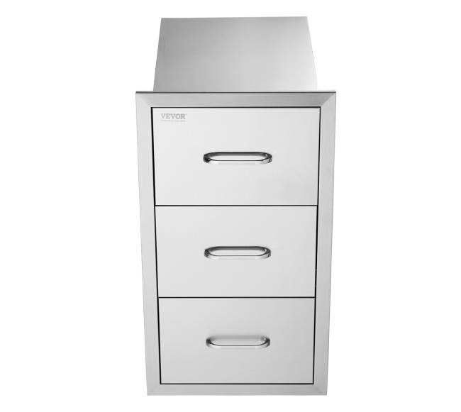 Nerūdijančio plieno trijų stalčių komplektas lauko virtuvei10