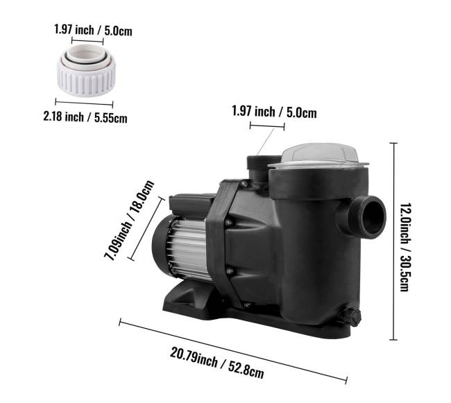 1 AG baseino siurblys, 19200 Lh 750W7