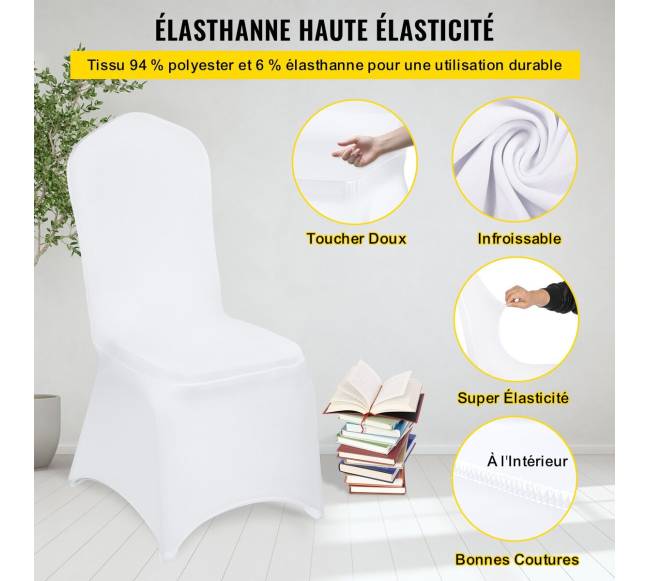 50 vienetų baltos sėdynių užvalkalai vestuvėms2