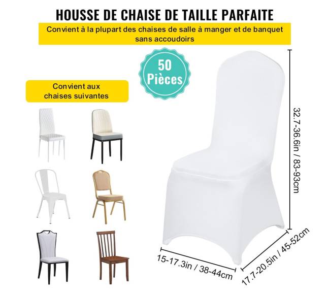 50 vienetų baltos sėdynių užvalkalai vestuvėms3