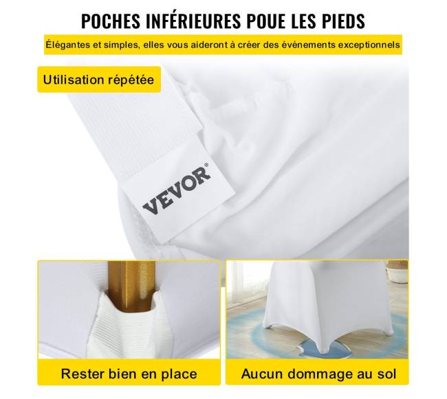 50 vienetų baltos sėdynių užvalkalai vestuvėms4