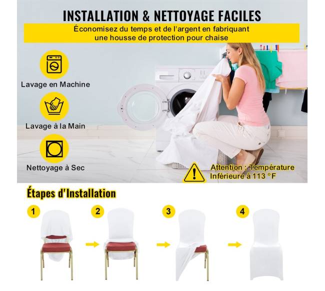 50 vienetų baltos sėdynių užvalkalai vestuvėms5