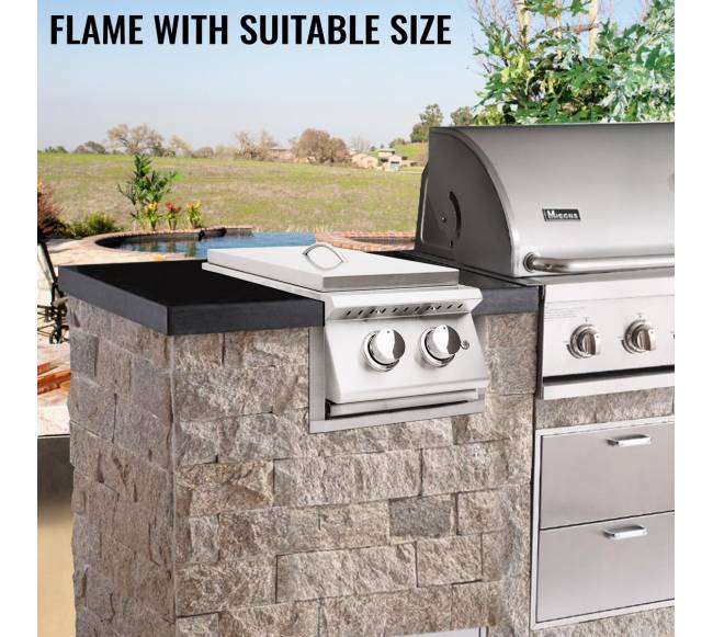 Lauko nerūdijančio plieno rėmelis dvigubam degikliui3