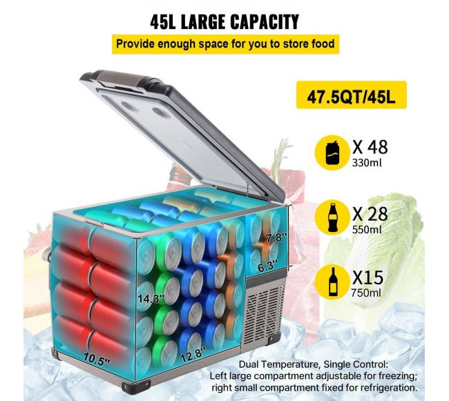 Nešiojamas automobilinis šaldiklis 45L2