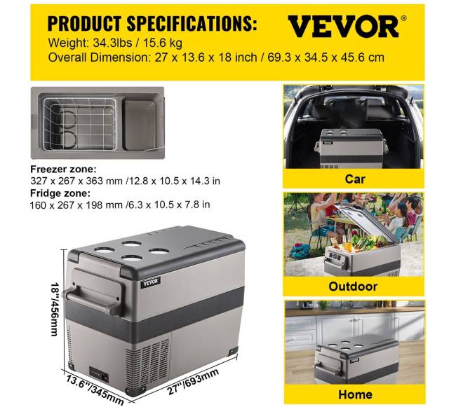 Nešiojamas automobilinis šaldiklis 45L6