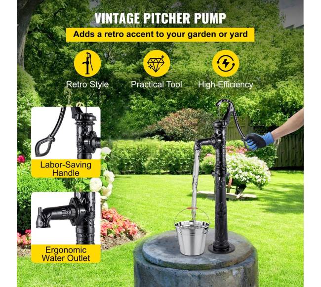 Rankinė vandens pompa su stovu1