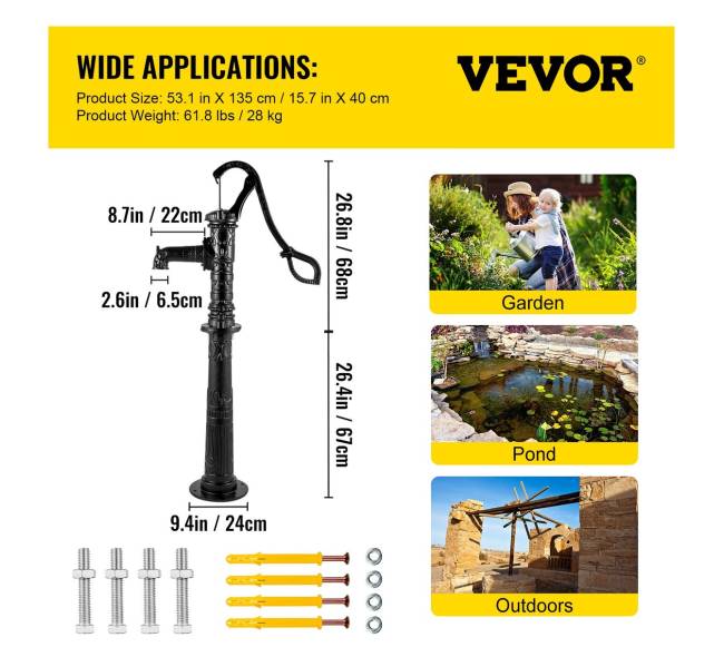 Rankinė vandens pompa su stovu6