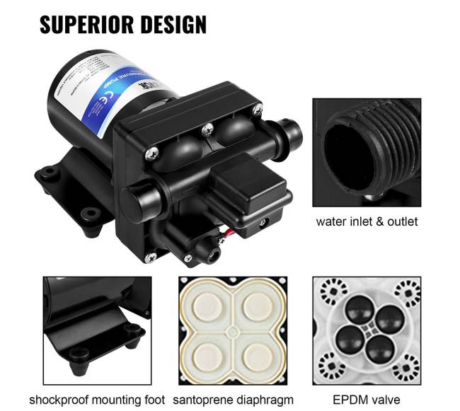 12 V 3 GPM vandens pompa su slėgio jungikliu2