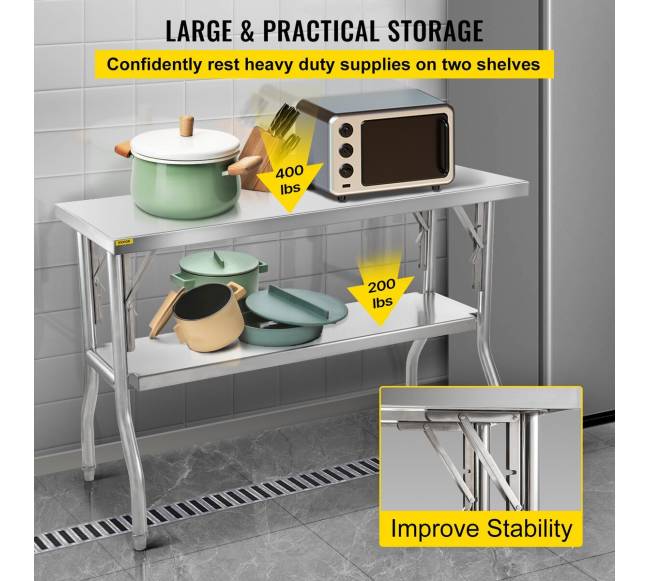 Sulankstomas komercinis darbo stalas 122 x 61 cm3