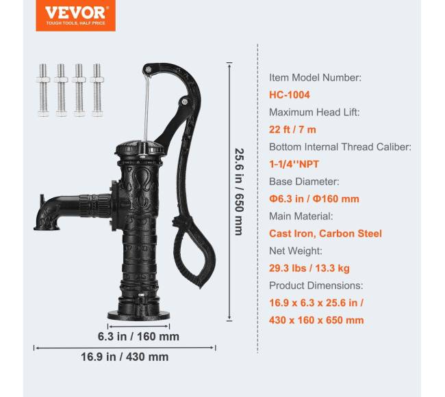 Senovinė rankinė vandens pompa6