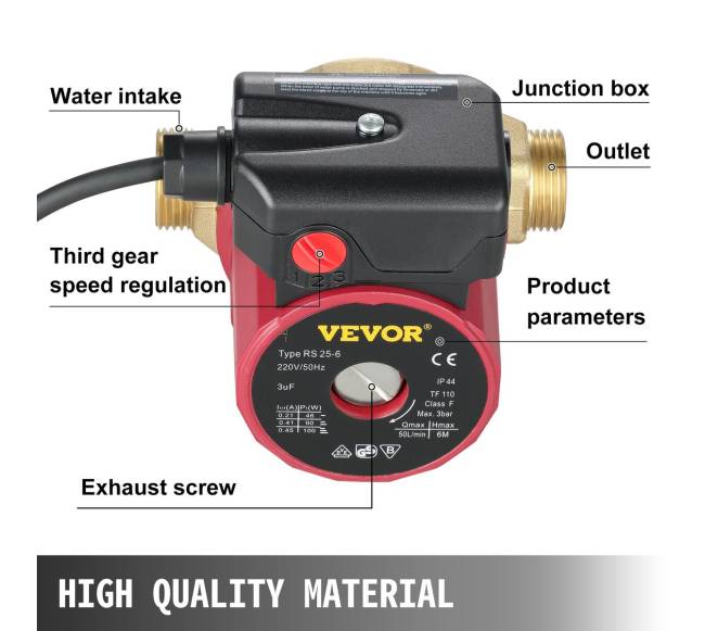 Karšto vandens cirkuliacinis siurblys 220V 90W1